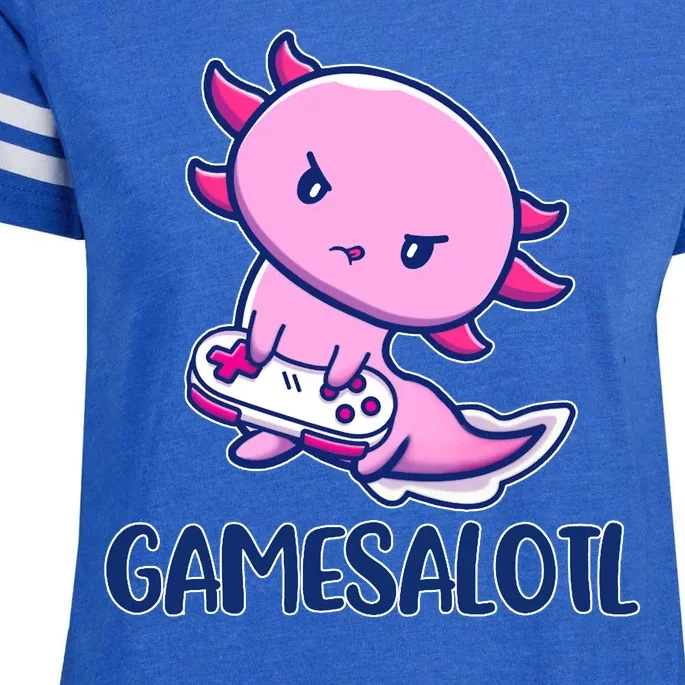 GAMESALOTL Cute Axolotl Enza Ladies Jersey Football T-Shirt