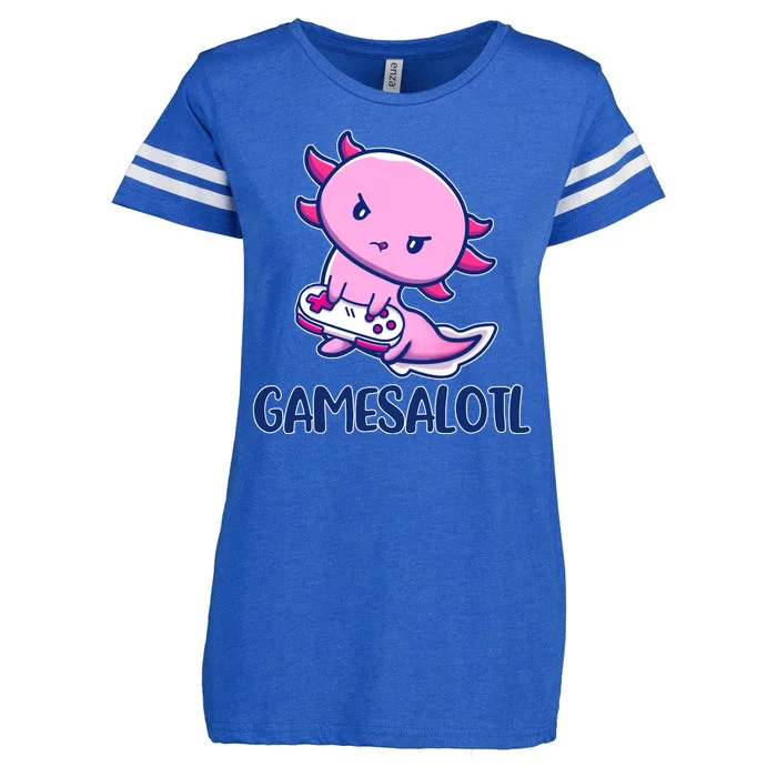 GAMESALOTL Cute Axolotl Enza Ladies Jersey Football T-Shirt