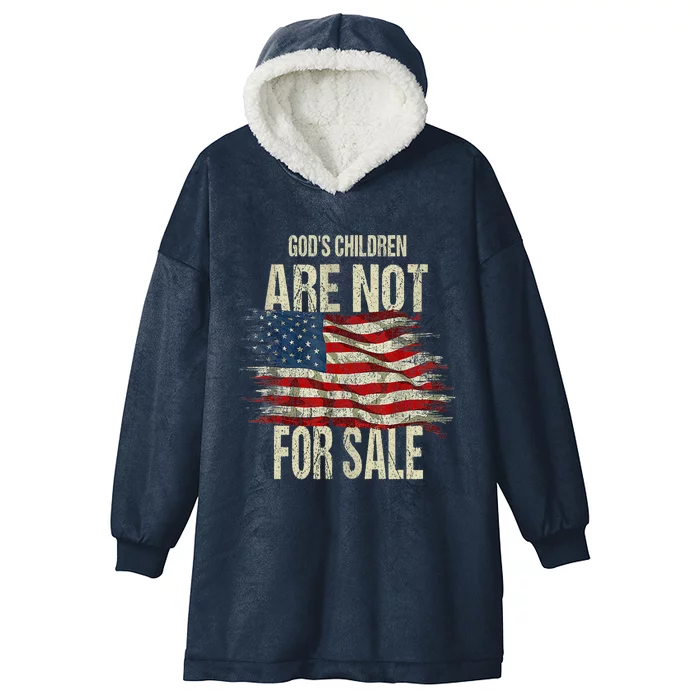 Gods Children Are Not For Sale Funny Vintage Gods Children Hooded Wearable Blanket