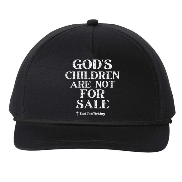 Gods Children Are Not For Sale Funny Political Human Rights End Trafficking Snapback Five-Panel Rope Hat