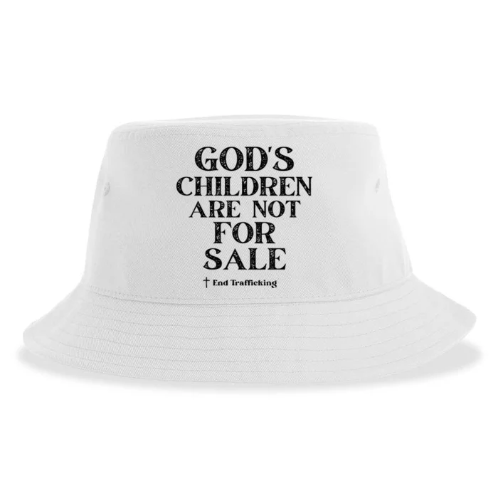 Gods Children Are Not For Sale Funny Political Human Rights End Trafficking Sustainable Bucket Hat