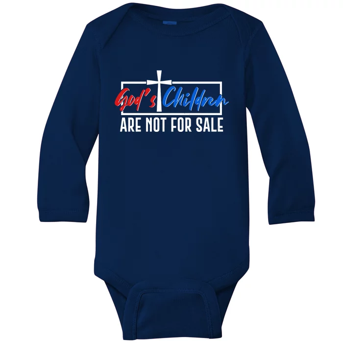 Gods Childrens Are Not For Sale Baby Long Sleeve Bodysuit