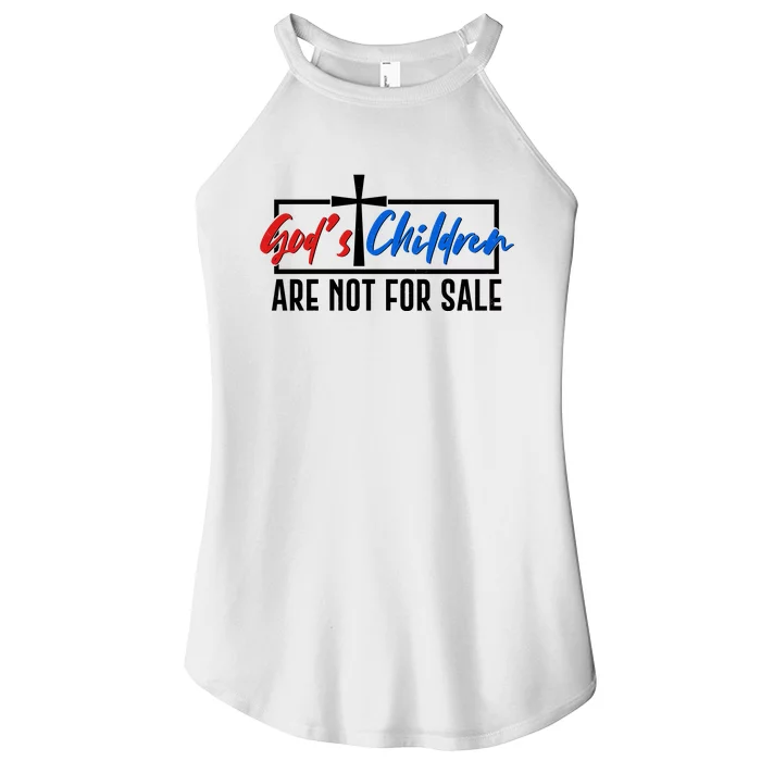 Gods Childrens Are Not For Sale Women’s Perfect Tri Rocker Tank