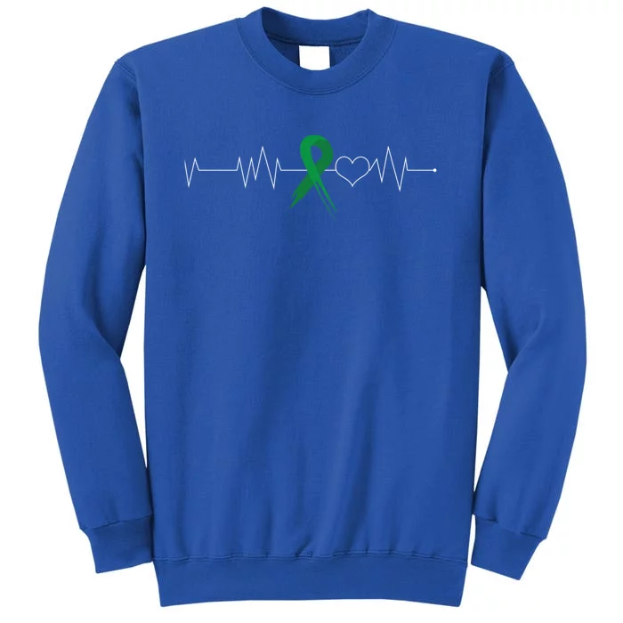 Gallbladder Cancer Awareness Heartbeat Find A Cure Gift Tall Sweatshirt