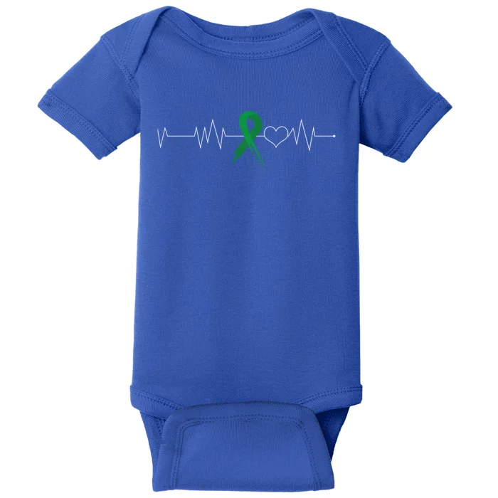 Gallbladder Cancer Awareness Heartbeat Find A Cure Gift Baby Bodysuit