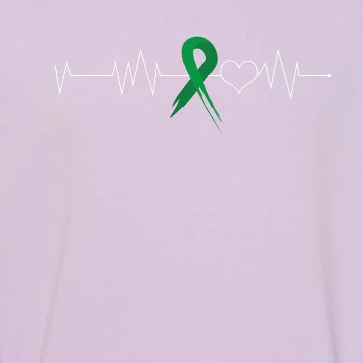 Gallbladder Cancer Awareness Heartbeat Find A Cure Gift Garment-Dyed Sweatshirt