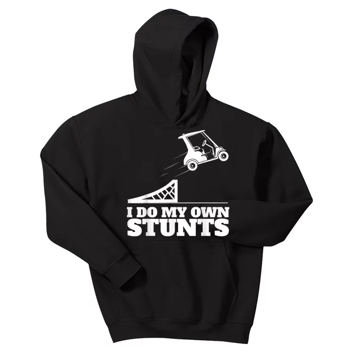 Golf Cart Accident I Do My Own Stunts Fun Kids Hoodie