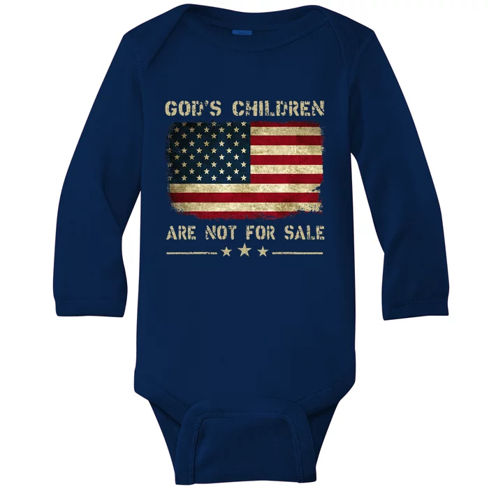 Gods Children Are Not For Sale Embracing Sound Of Freedom Baby Long Sleeve Bodysuit