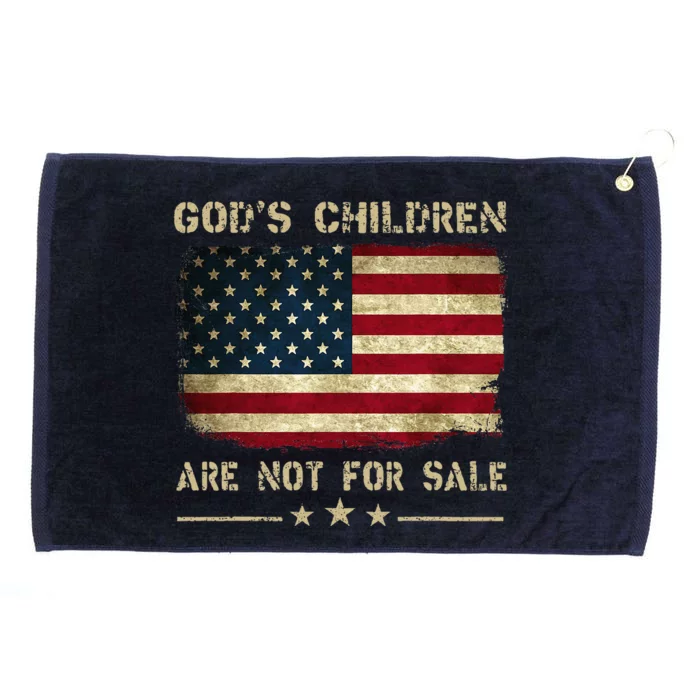 Gods Children Are Not For Sale Embracing Sound Of Freedom Grommeted Golf Towel