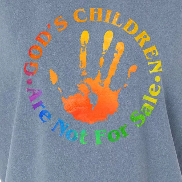 Gods Children Are Not For Sale Colorful Hand Print Garment-Dyed Women's Muscle Tee