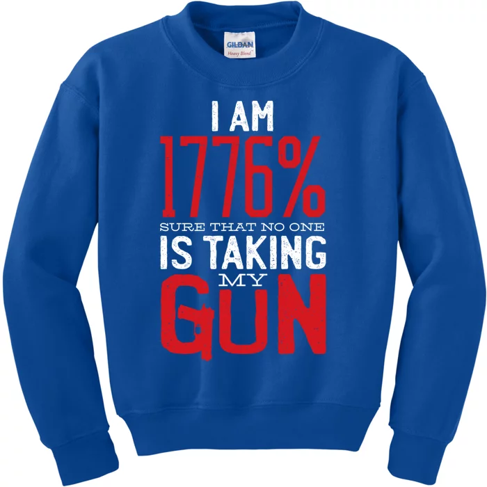 Gun Control America 1776 I Am Sure No One Is Taking My Guns Gift Kids Sweatshirt