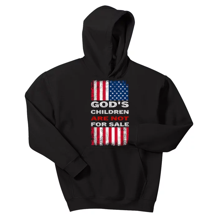 Gods Children Are Not For Sale USA Flag Gods Children Are Not For Sale Funny Kids Hoodie