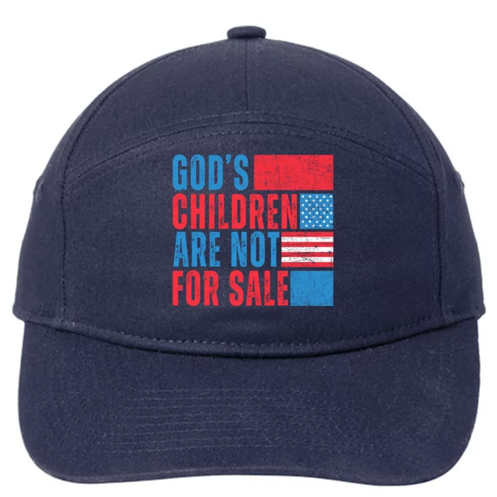 Gods Children Are Not For Sale Vintage Distressed 7-Panel Snapback Hat