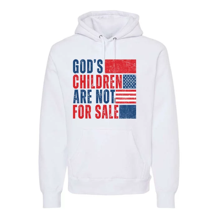 Gods Children Are Not For Sale Vintage Distressed Premium Hoodie