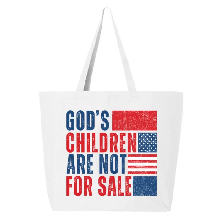 Gods Children Are Not For Sale Vintage Distressed 25L Jumbo Tote