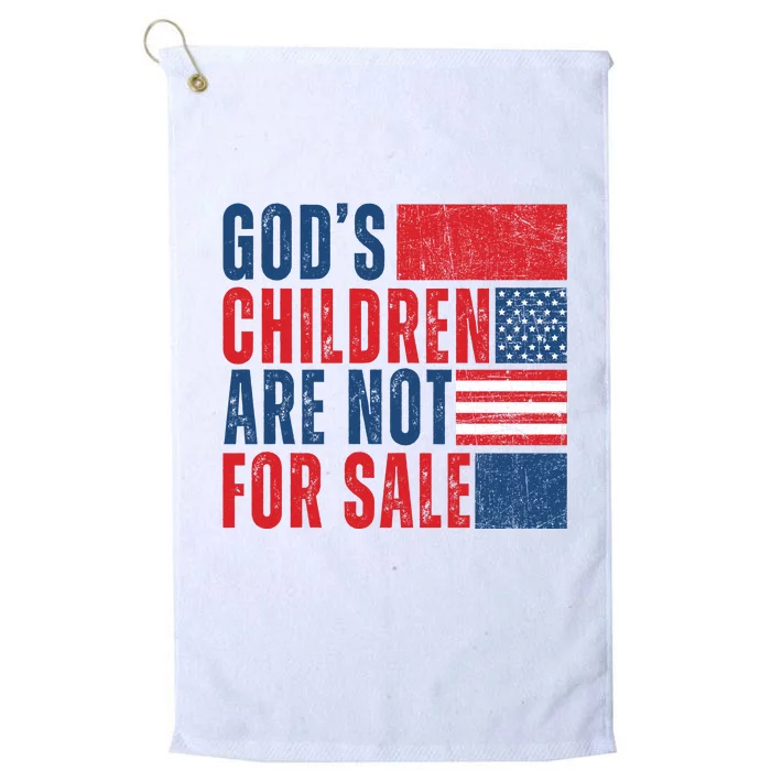 Gods Children Are Not For Sale Vintage Distressed Platinum Collection Golf Towel