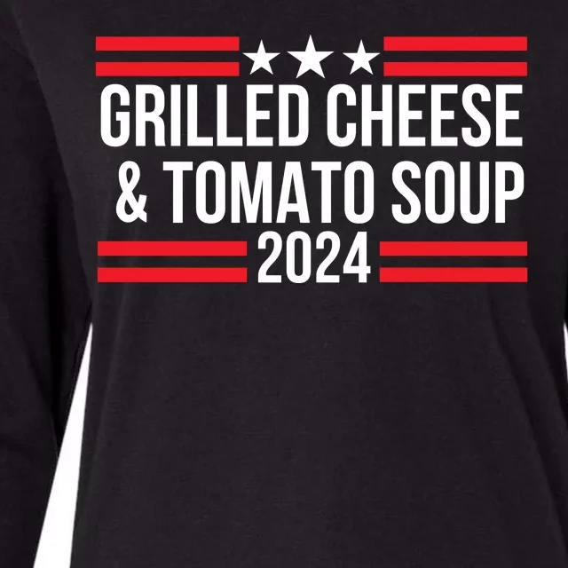 Grilled Cheese And Tomato Soup 2024 Funny Foodie Food Womens Cotton Relaxed Long Sleeve T-Shirt