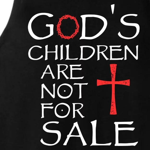 Gods Children Are Not For Sale Movie Quote Ladies Tri-Blend Wicking Tank