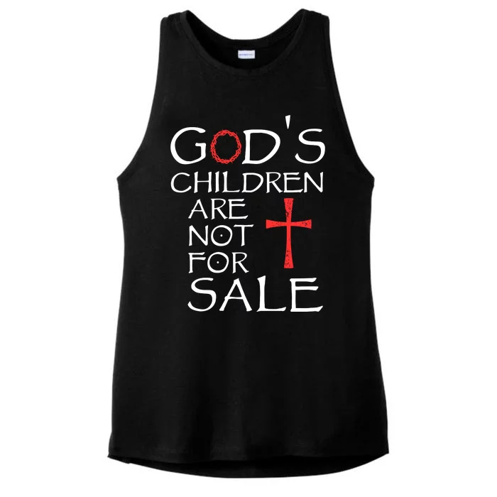 Gods Children Are Not For Sale Movie Quote Ladies Tri-Blend Wicking Tank