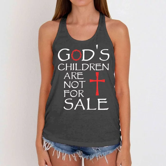 Gods Children Are Not For Sale Movie Quote Women's Knotted Racerback Tank