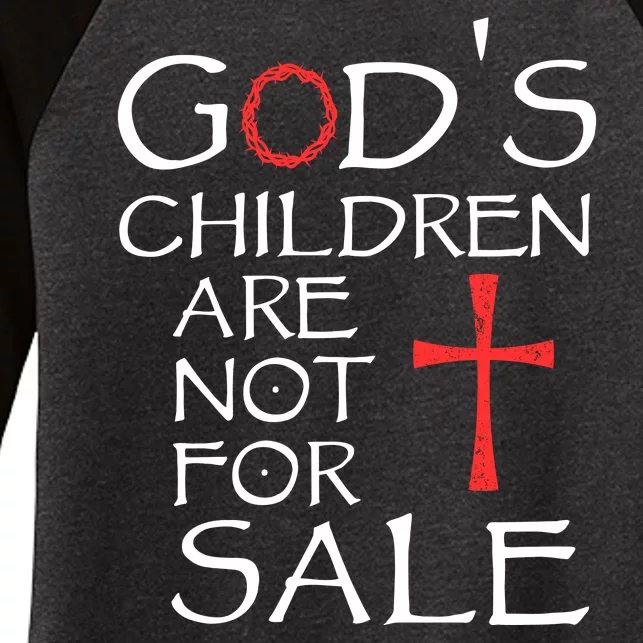 Gods Children Are Not For Sale Movie Quote Women's Tri-Blend 3/4-Sleeve Raglan Shirt