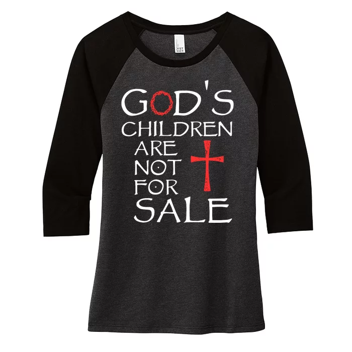 Gods Children Are Not For Sale Movie Quote Women's Tri-Blend 3/4-Sleeve Raglan Shirt