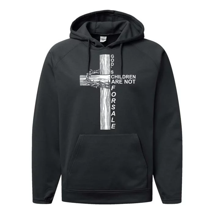 Gods Children Are Not For Sale Cross Performance Fleece Hoodie