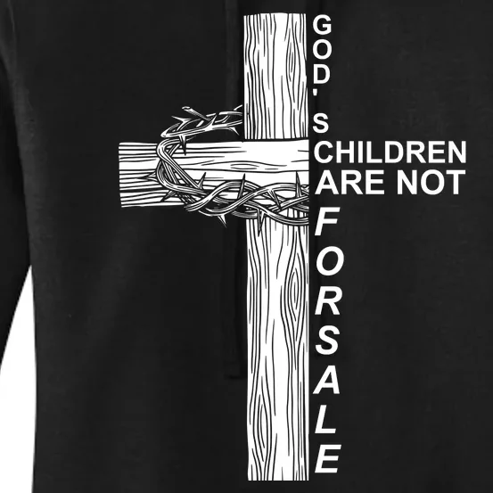 Gods Children Are Not For Sale Cross Women's Pullover Hoodie