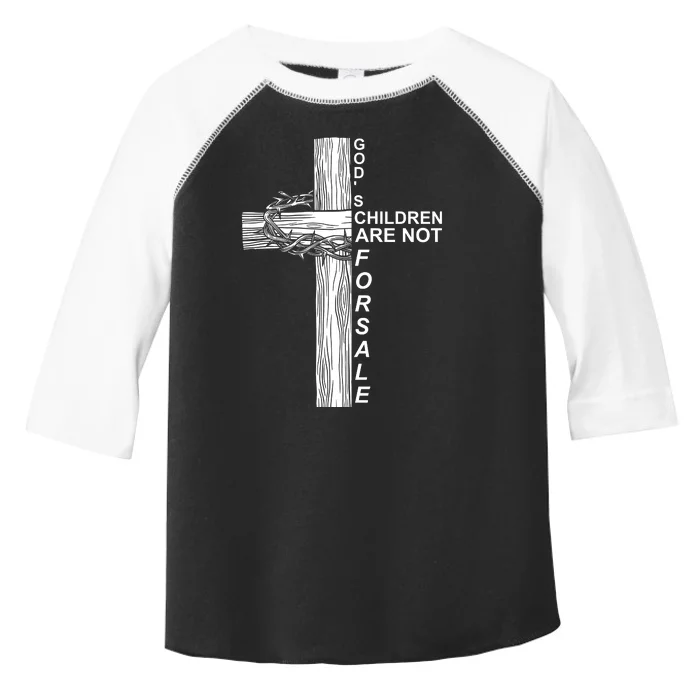 Gods Children Are Not For Sale Cross Toddler Fine Jersey T-Shirt