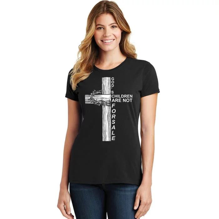 Gods Children Are Not For Sale Cross Women's T-Shirt