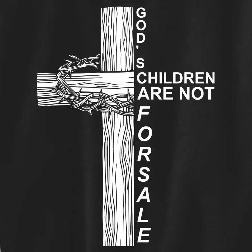 Gods Children Are Not For Sale Cross Kids Sweatshirt