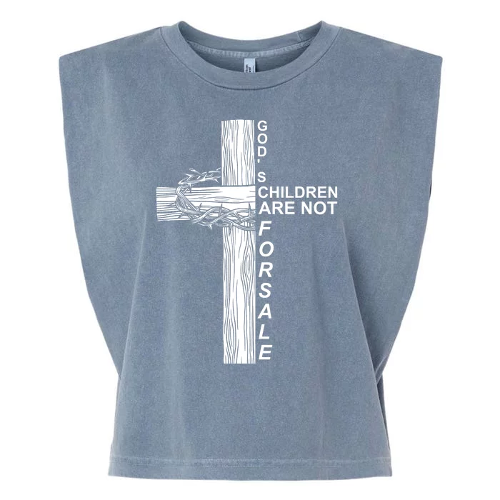 Gods Children Are Not For Sale Cross Garment-Dyed Women's Muscle Tee