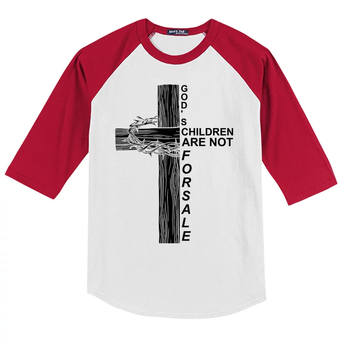 Gods Children Are Not For Sale Cross Kids Colorblock Raglan Jersey