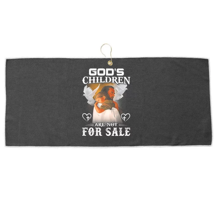 Gods Children Are Not For Sale Large Microfiber Waffle Golf Towel