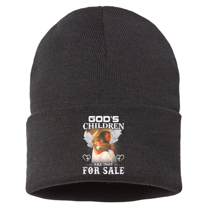 Gods Children Are Not For Sale Sustainable Knit Beanie