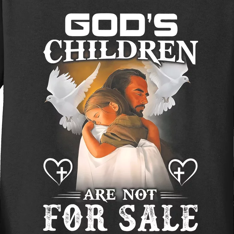 Gods Children Are Not For Sale Kids Long Sleeve Shirt