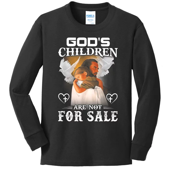 Gods Children Are Not For Sale Kids Long Sleeve Shirt