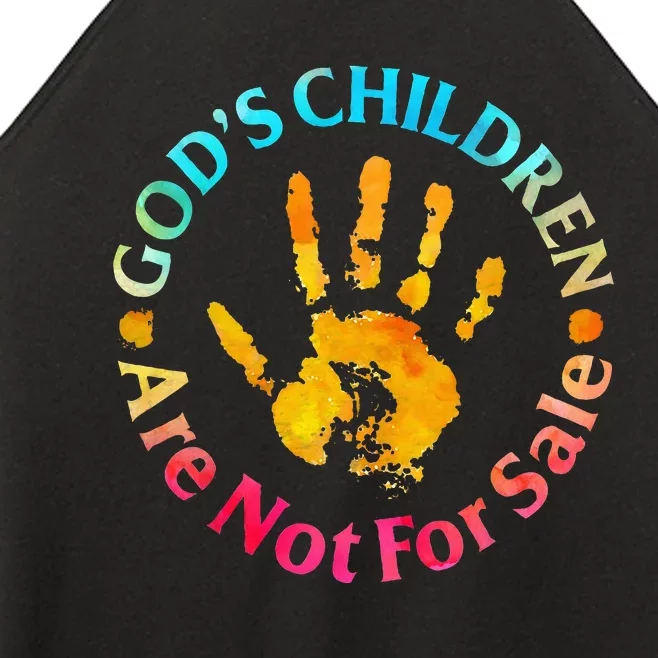 Gods Children Are Not For Sale Hand Prints Women’s Perfect Tri Rocker Tank