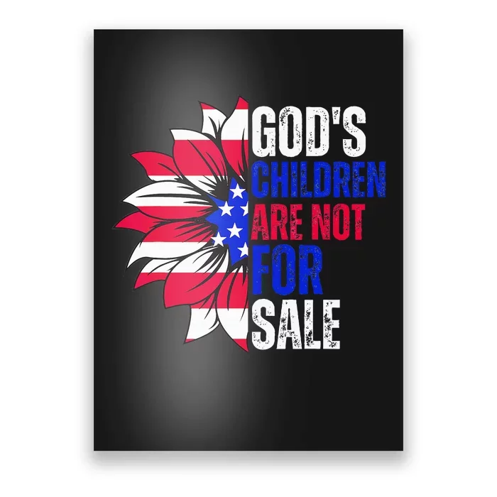 God's Children Are Not For Sale Cross Christian Poster