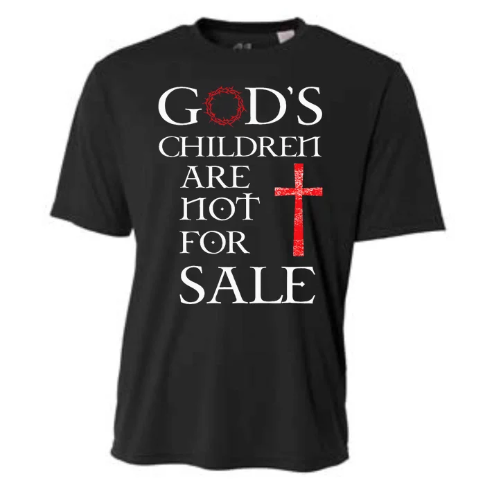 God's Children Are Not For Sale For Children Family Cooling Performance Crew T-Shirt