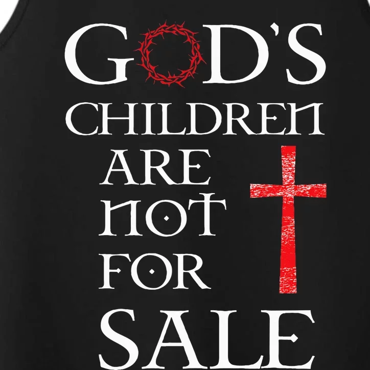 God's Children Are Not For Sale For Children Family Performance Tank