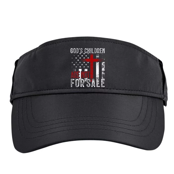 God's Children are Not For Sale US Flag Christian Adult Drive Performance Visor