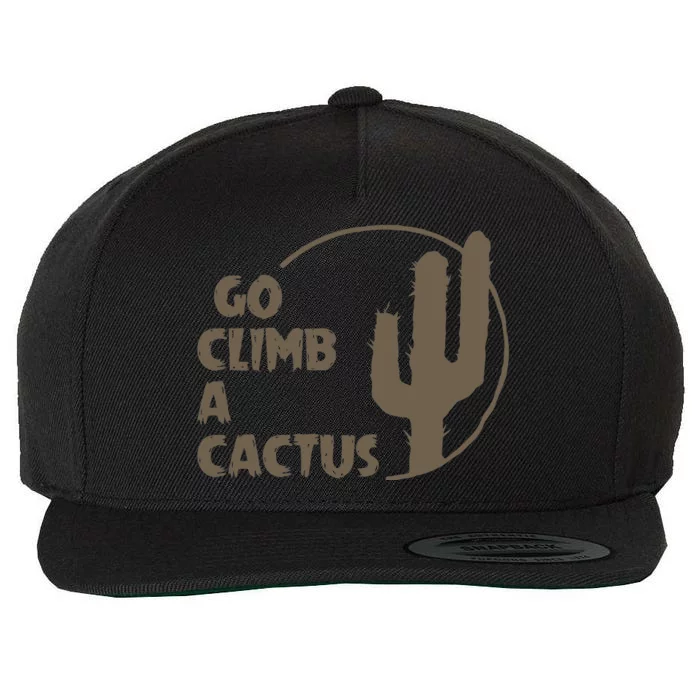 Go Climb A Cactus Wool Snapback Cap