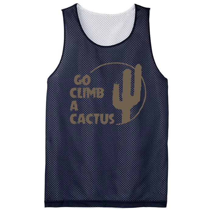 Go Climb A Cactus Mesh Reversible Basketball Jersey Tank