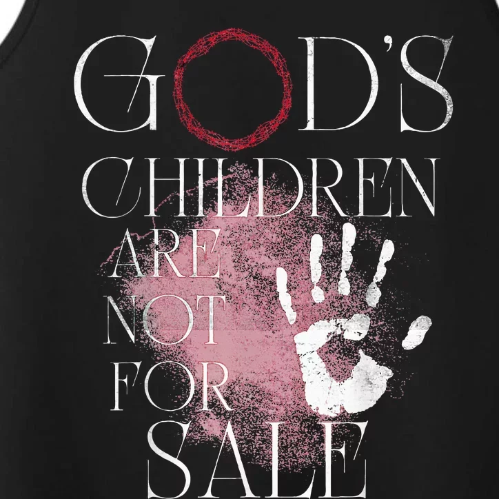 Gods Children Are Not For Sale For Children Family Performance Tank