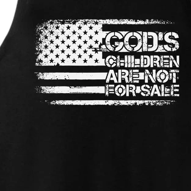 Gods Children Are Not For Sale Funny Quote Gods Children Ladies Tri-Blend Wicking Tank