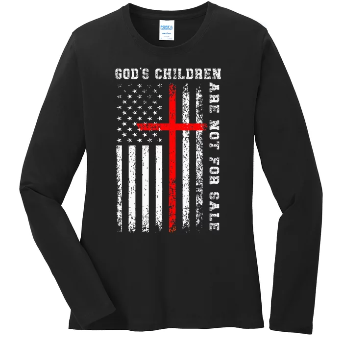 GodS Children Are Not For Sale Christian Ladies Long Sleeve Shirt