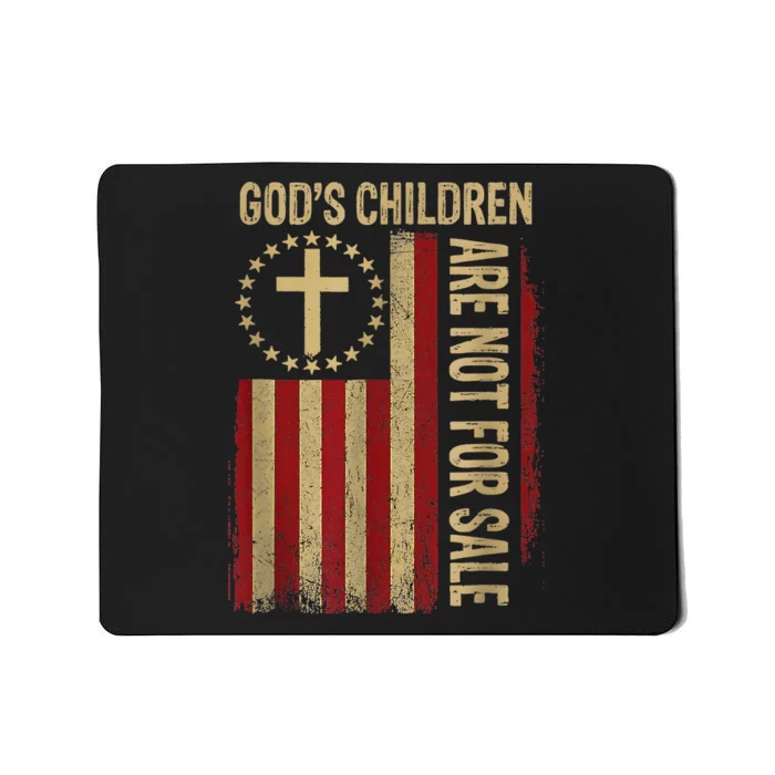 Gods Children Are Not For Sale Cross Christian Fun Idea Mousepad