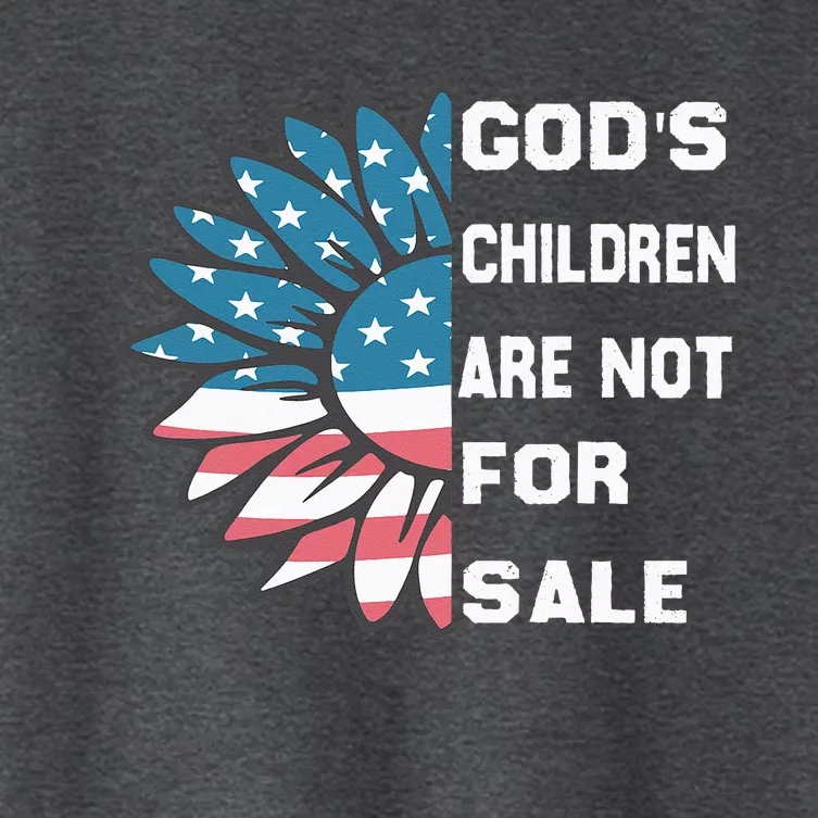 Gods Children Are Not For Sale Funny Women's Crop Top Tee