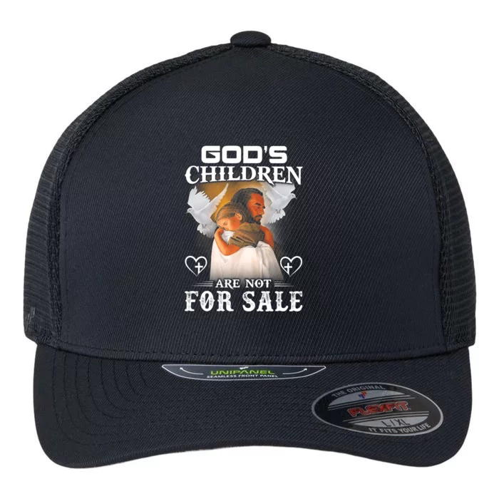 Gods Children Are Not For Sale Protect Children Flexfit Unipanel Trucker Cap